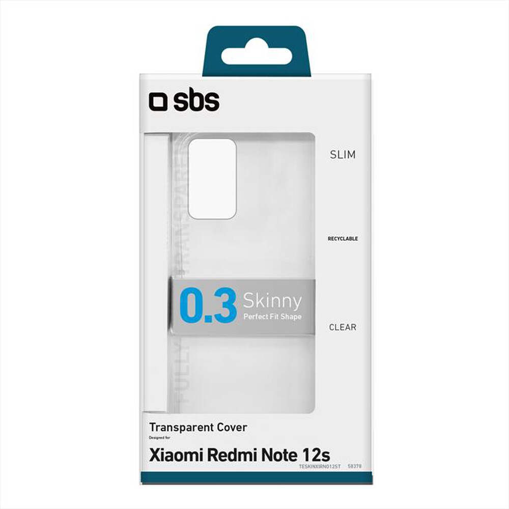 "SBS - Cover Skinny TESKINXIRNO12ST per Redmi Note 12s-Trasparente"