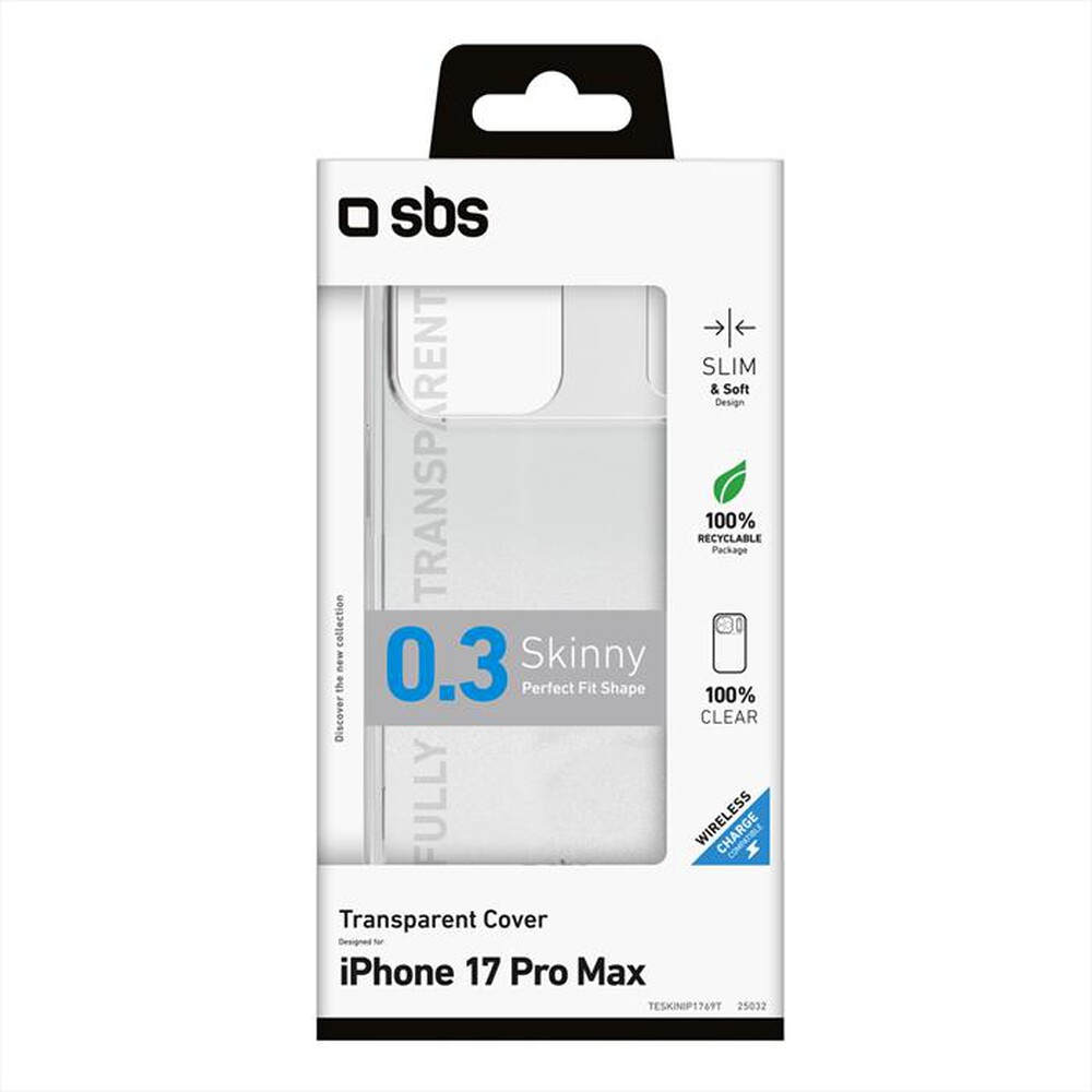 Immagine del prodotto SBS - Cover Skinny iPhone 17 Pro Max TESKINIP1769T-Trasparente