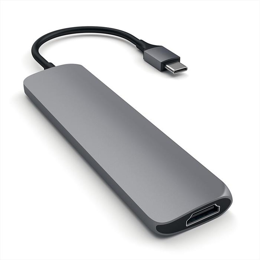 "SATECHI - ADATTATORE USB-C SLIM MULTI-PORTA-grigio"