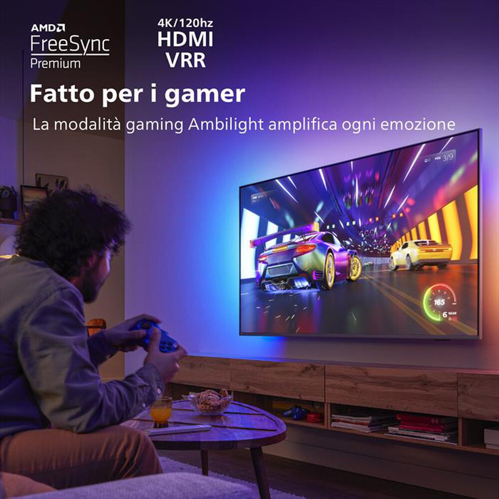 Immagine del prodotto PHILIPS - Ambilight Smart TV LED UHD 4K 55" 55PUS8857/12-Silver