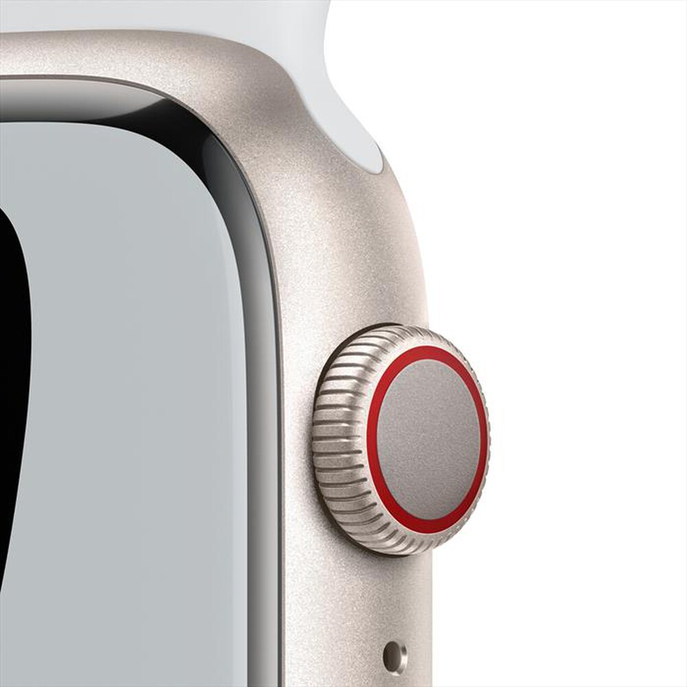 "APPLE - Apple Watch NIKE Series 7 GPS+Cellular 45mm Allu-Galassia Sport PlatinoPuroNero"