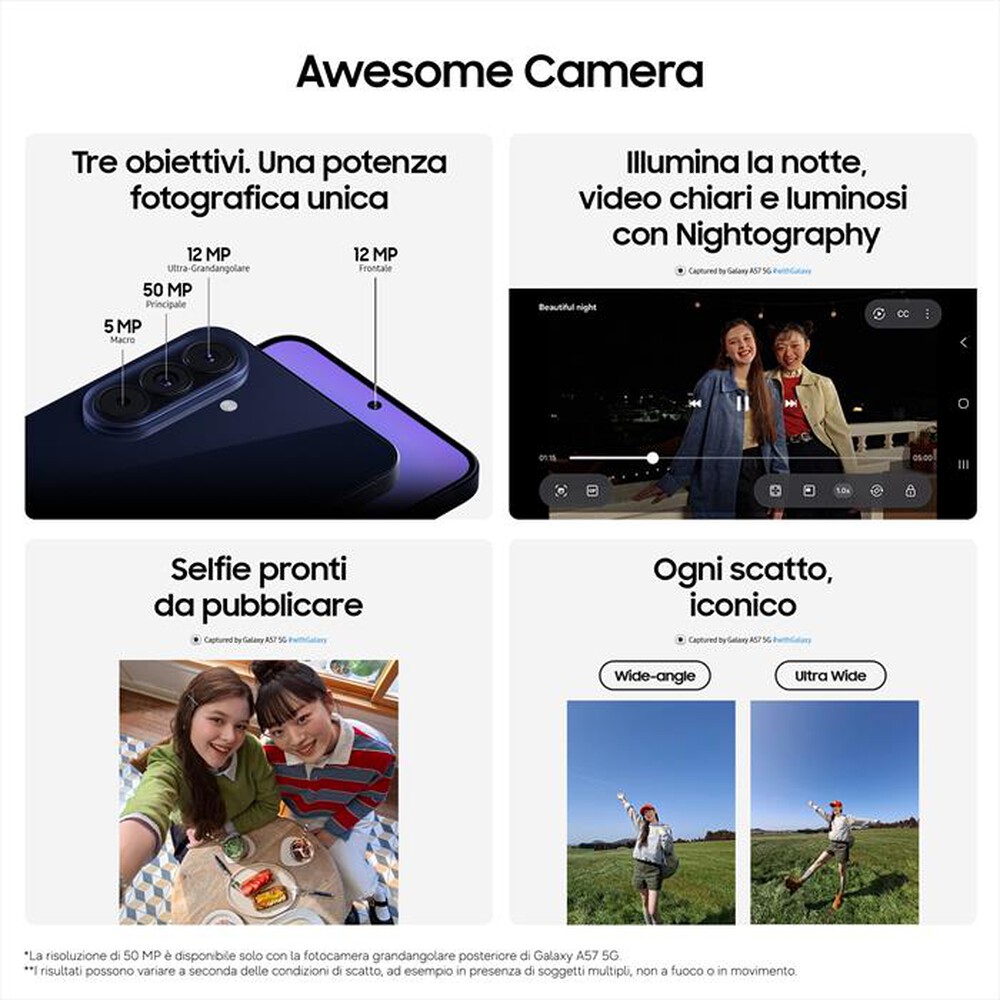 Immagine del prodotto SAMSUNG - Smartphone Galaxy  A57 5G 128GB-Awesome Lilac