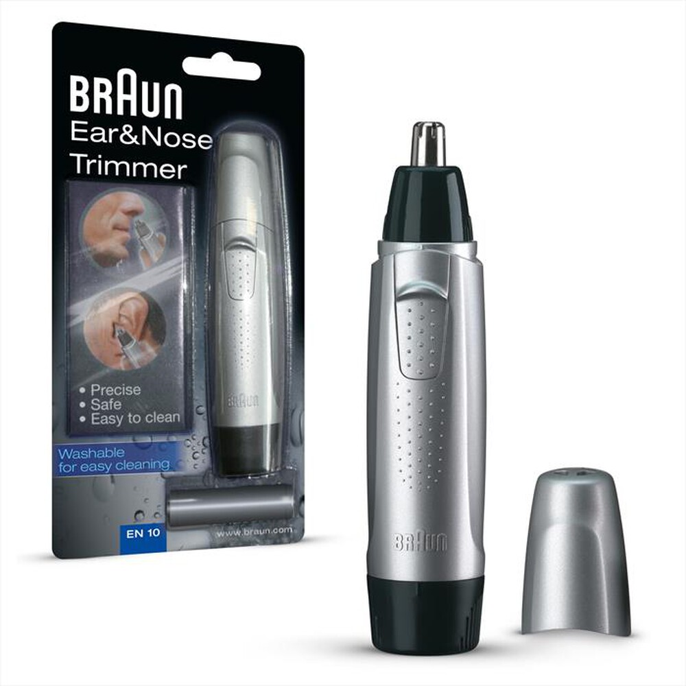 "BRAUN - TRIMMER EAR&NOSE EN10-Argento"