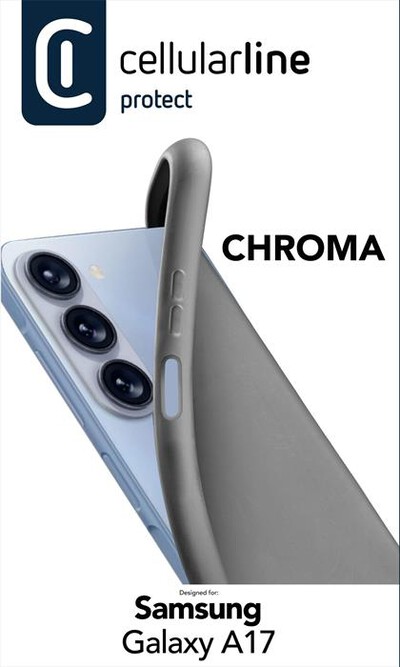 CELLULARLINE - Custodia in gomma morbida CHROMA per GALAXY A17-Nero
