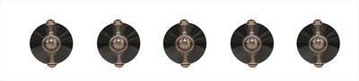 GLEM GAS - 9NMA0N Kit 5 manopole Tradition-NERO/BRONZO