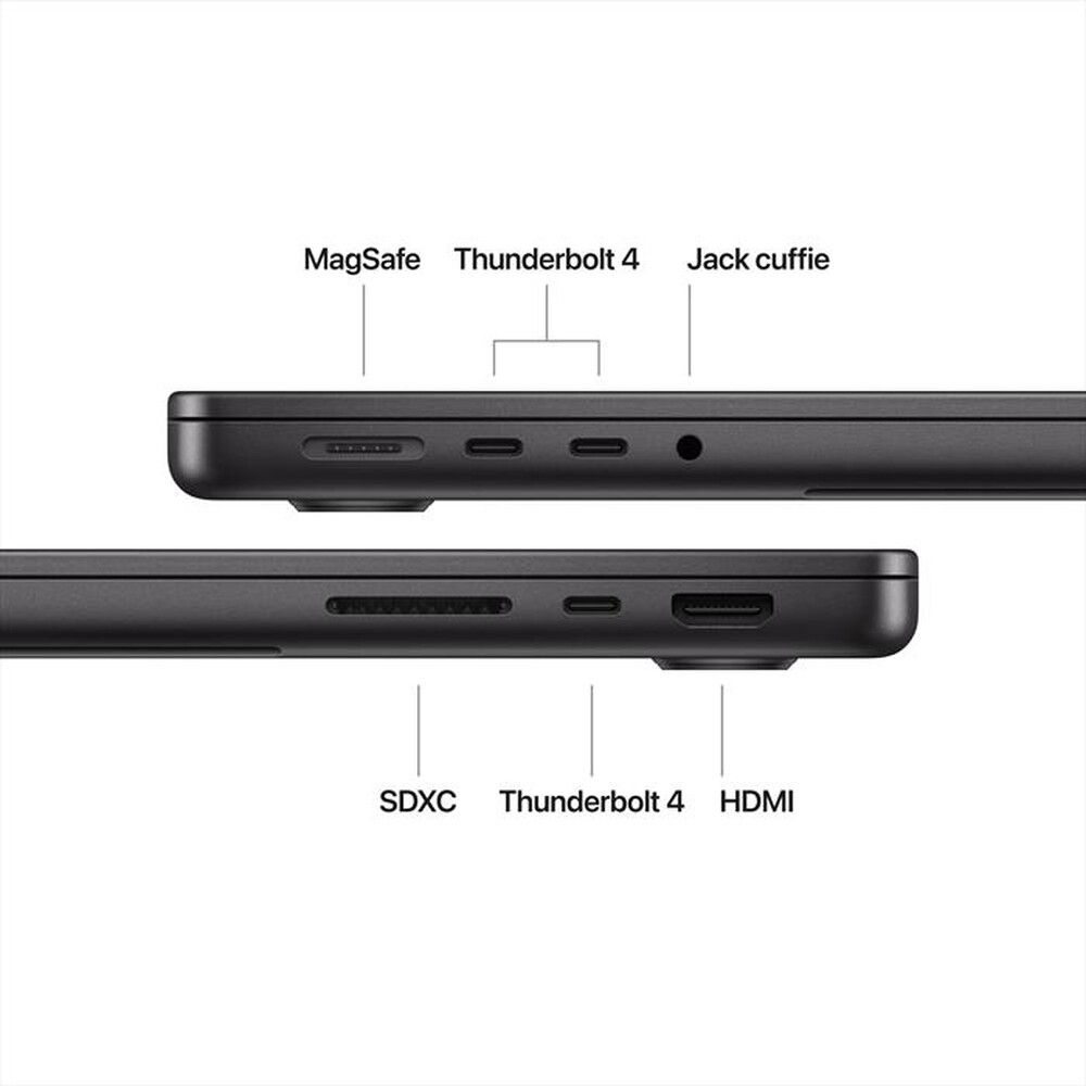 "APPLE - MacBook Pro 14'' M4 Core 10 CPU 10 GPU 512GB-Nero siderale"