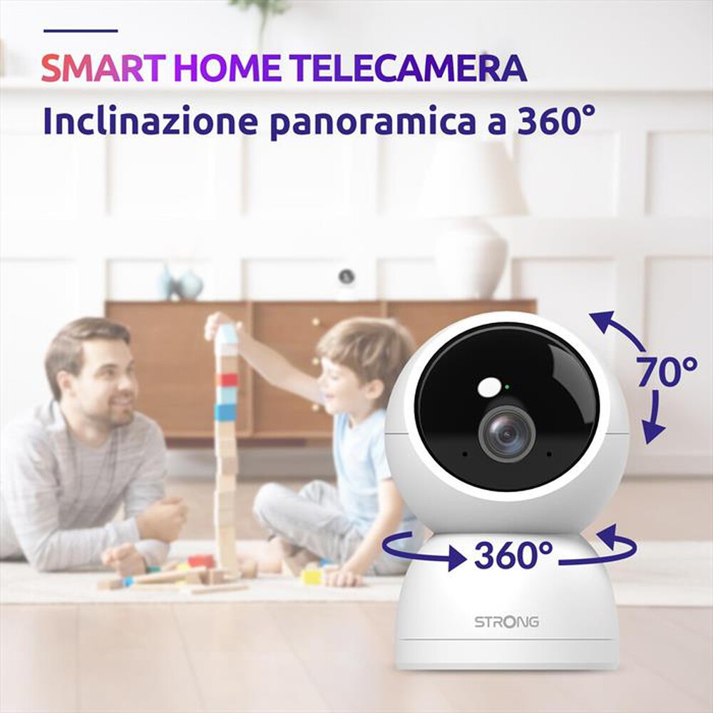 "STRONG - Telecamera Wi-Fi Interno 2K SHC04IR0-W-BIANCO"
