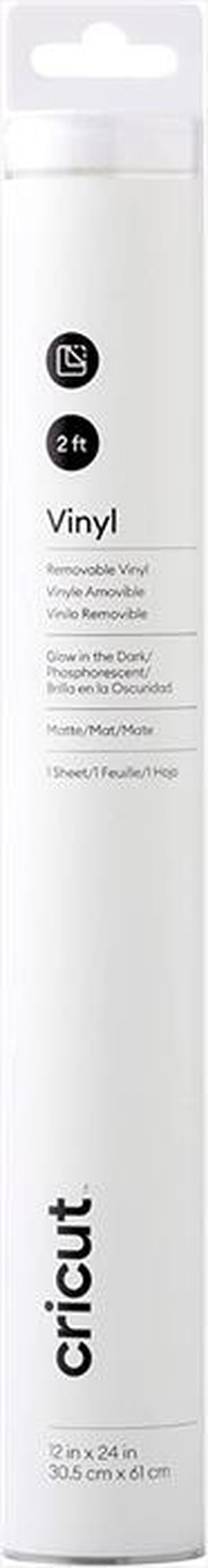 CRICUT - ROTOLO RIMOVIBILE GLOW-Bianco,  CRICUT - ROTOLO RIMOVIBILE GLOW-Bianco