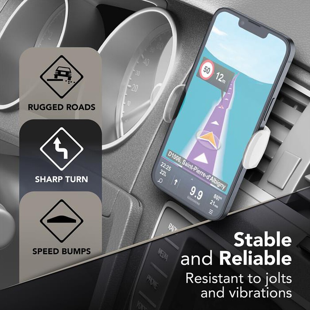 Immagine del prodotto CELLULARLINE - HANDYSMARTW Supporto auto Universale-Bianco