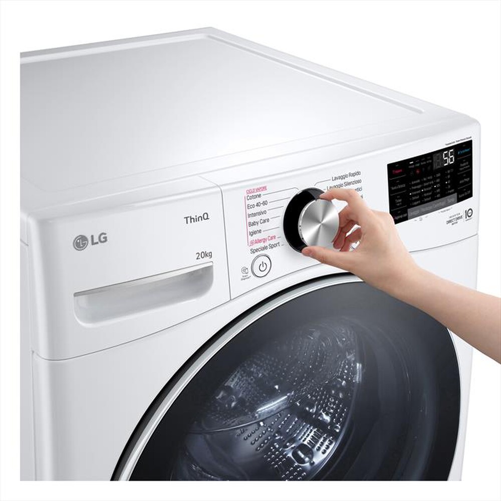 "LG - Lavatrice AI DD F0P3020TSWC XL 20kg Classe B-Bianco"