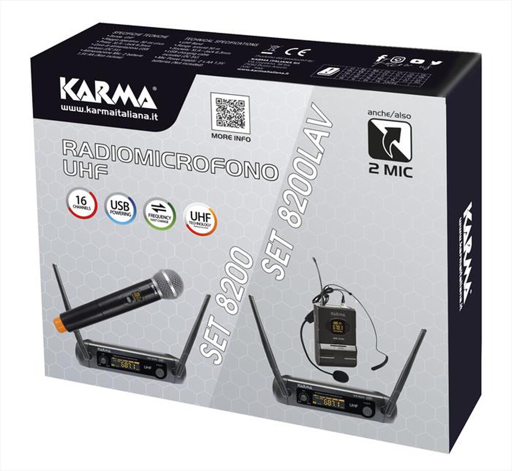 Immagine del prodotto KARMA - Radiomicrofono palmare SET 8200-Nero