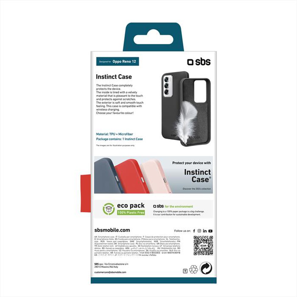 Immagine del prodotto SBS - Custodia TEINSTOPR12K per Oppo Reno 12-Nero