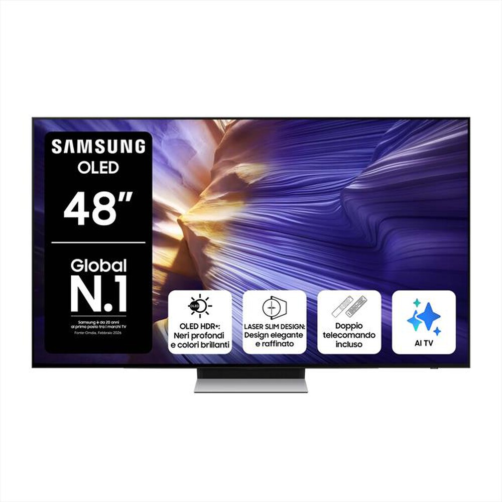 SAMSUNG - Smart TV OLED UHD 4K 48" QE48S90FAEXZT-Graphite Black