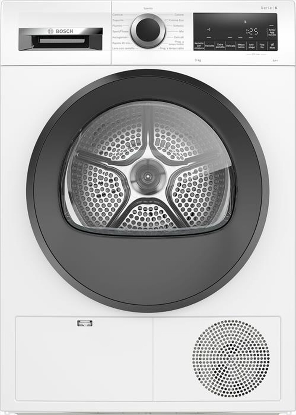 BOSCH - Asciugatrice WQG24109IT 9Kg Classe E-Bianco