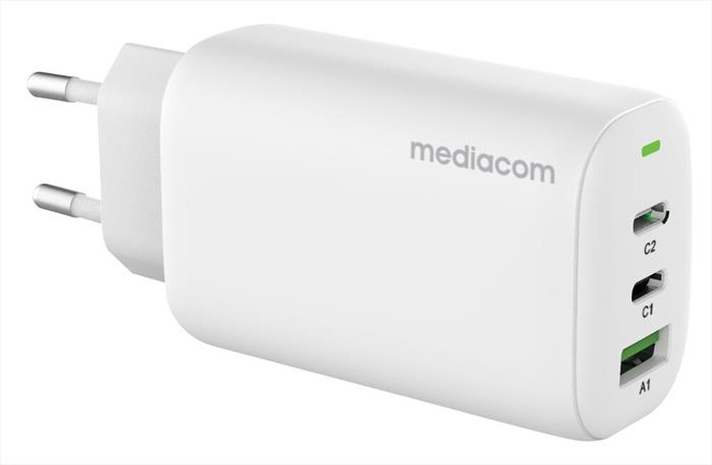"MEDIACOM - Caricatore rapido USB-C per notebook 65W MD-A150-White"