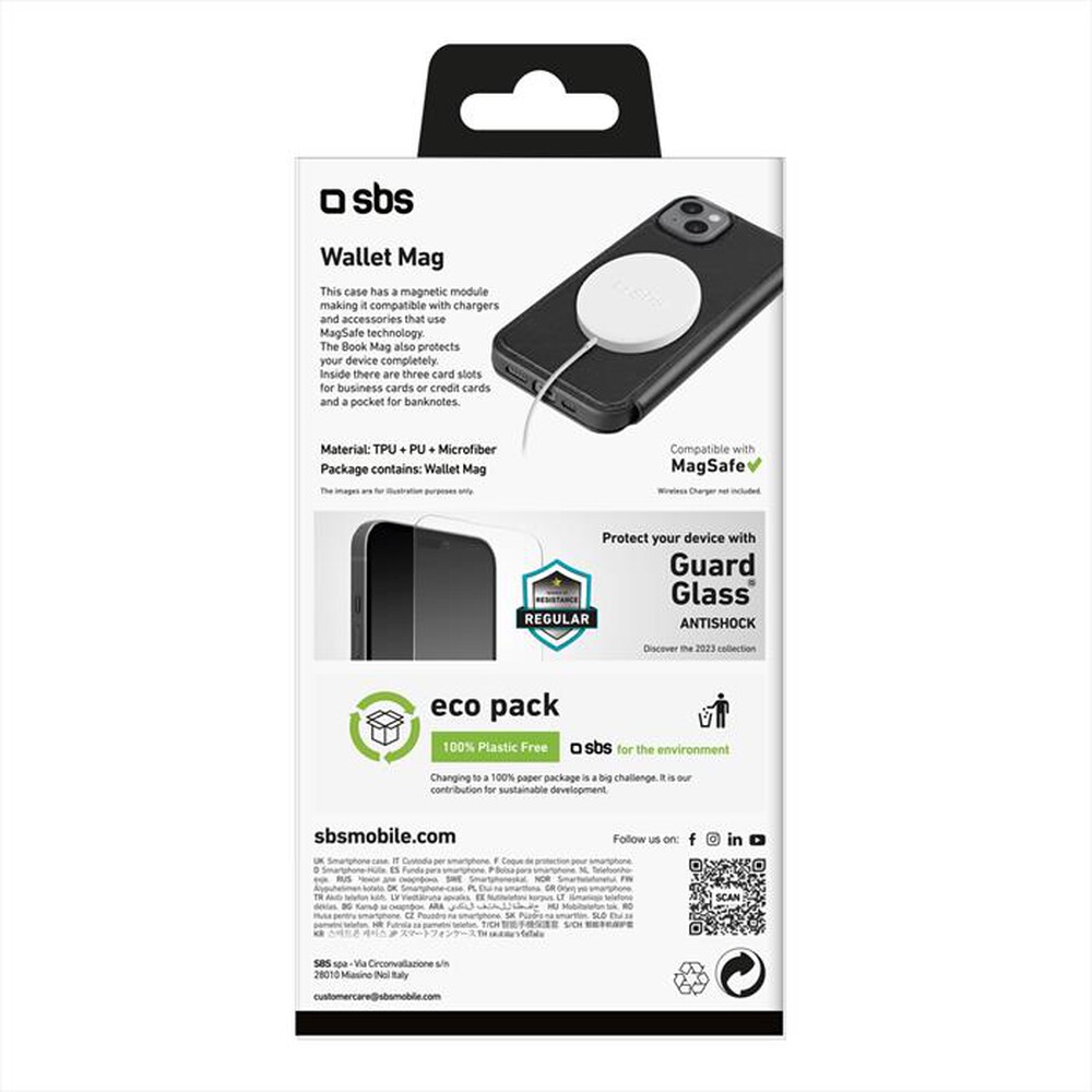 Immagine del prodotto SBS - Wallet Magsafe TEBKMAGSFIP1567K per iPhone 15 Plus-Nero