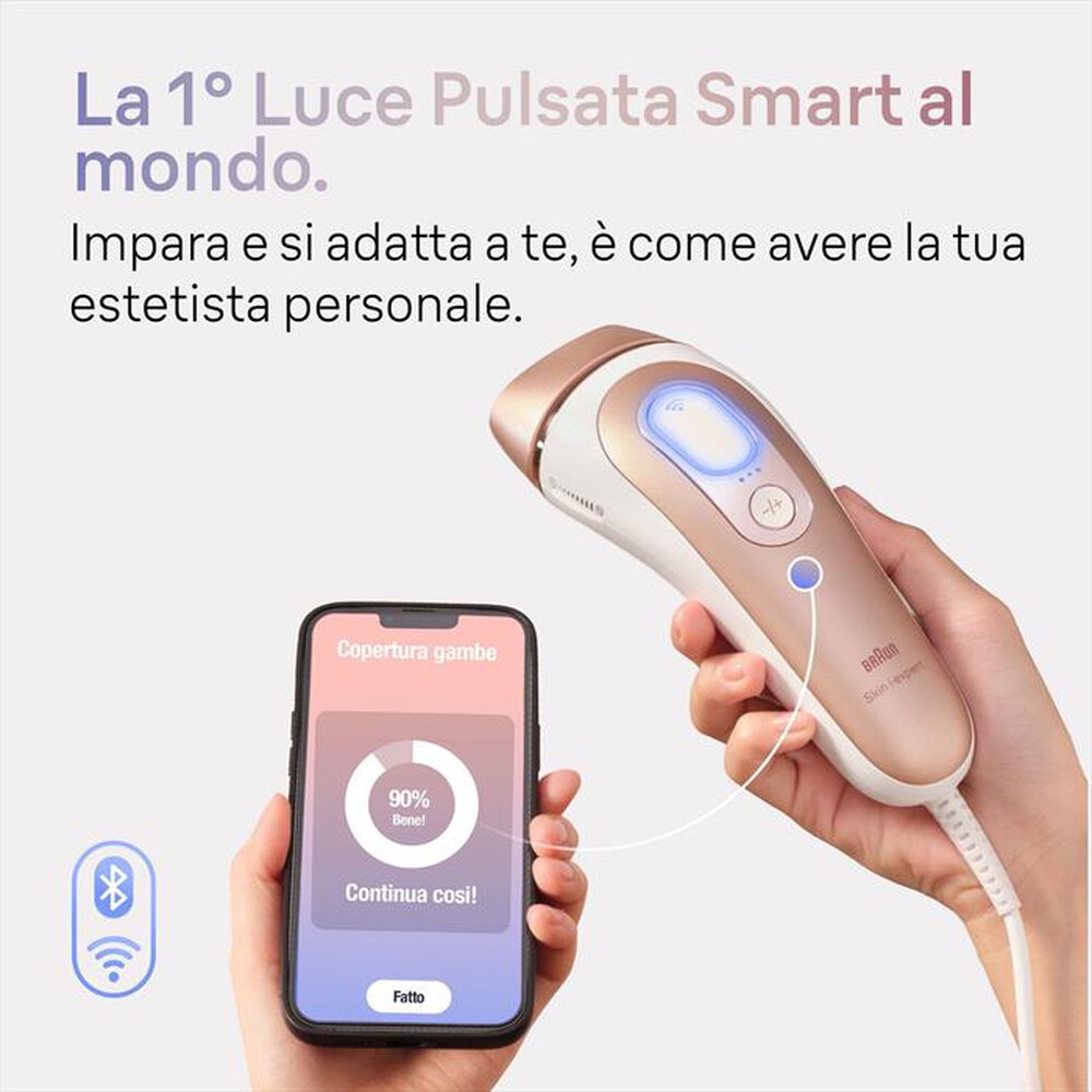 "BRAUN - LUCE PULSATA PL7147-BIANCO/BRONZO"