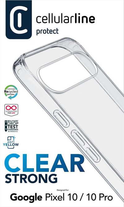 CELLULARLINE - Custodia rigida CLEAR STRONG Pixel 10-Trasparente