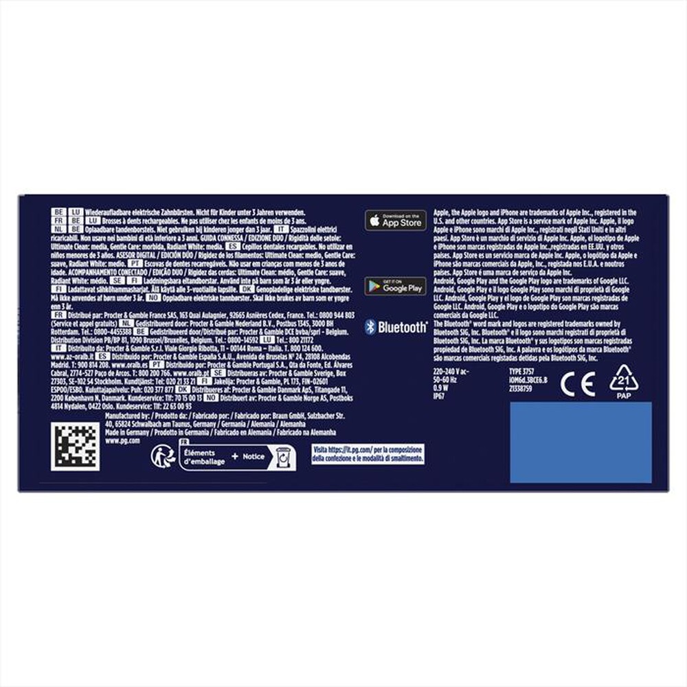 Immagine del prodotto ORAL-B - Spazzolino elettrico IO6 DUO BOX-NERO/ROSA
