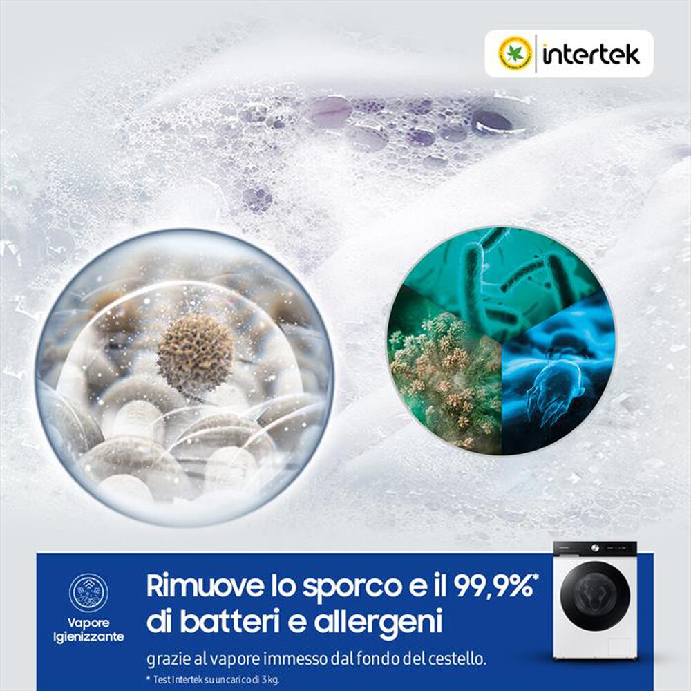"SAMSUNG - Lavatrice WW11BB744DGES3 11Kg Classe A-bianco oblò black"