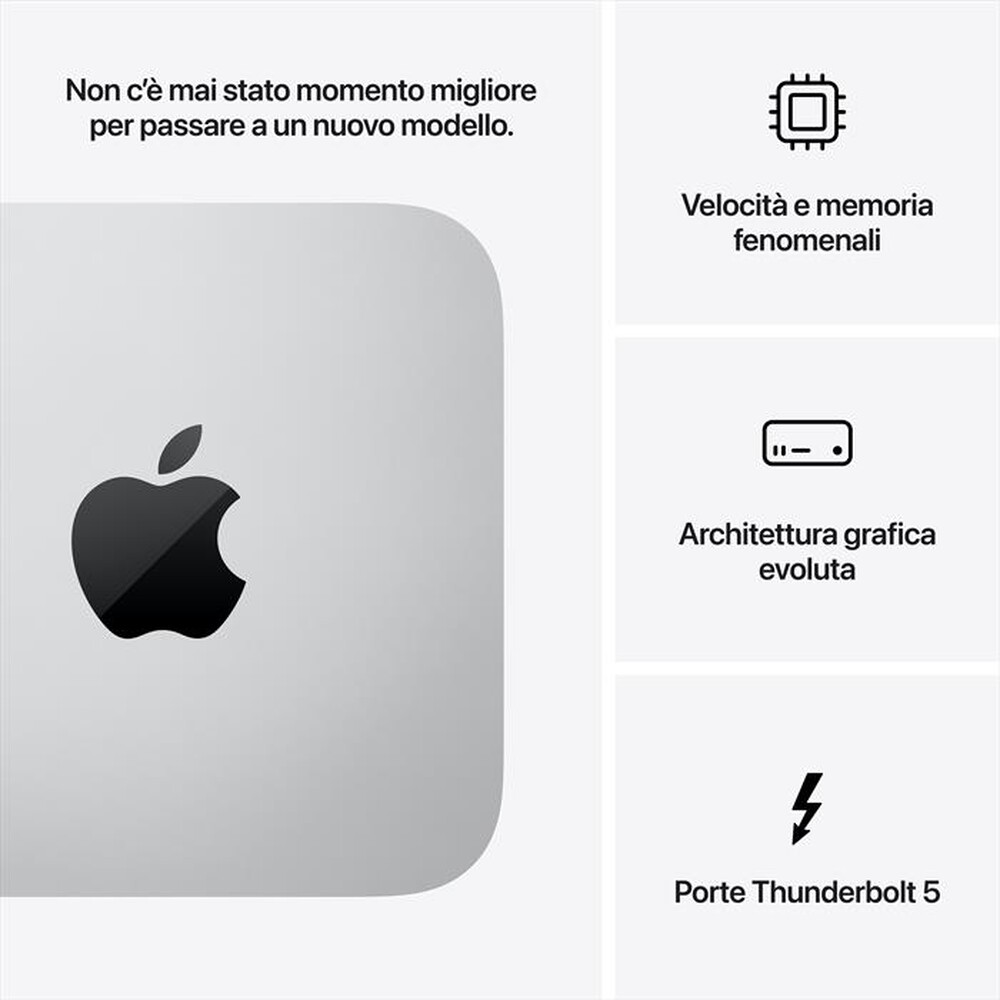 Immagine del prodotto APPLE - Mac Studio M3 Ultra 28 CPU 60 GPU 96GB 1TB-Silver