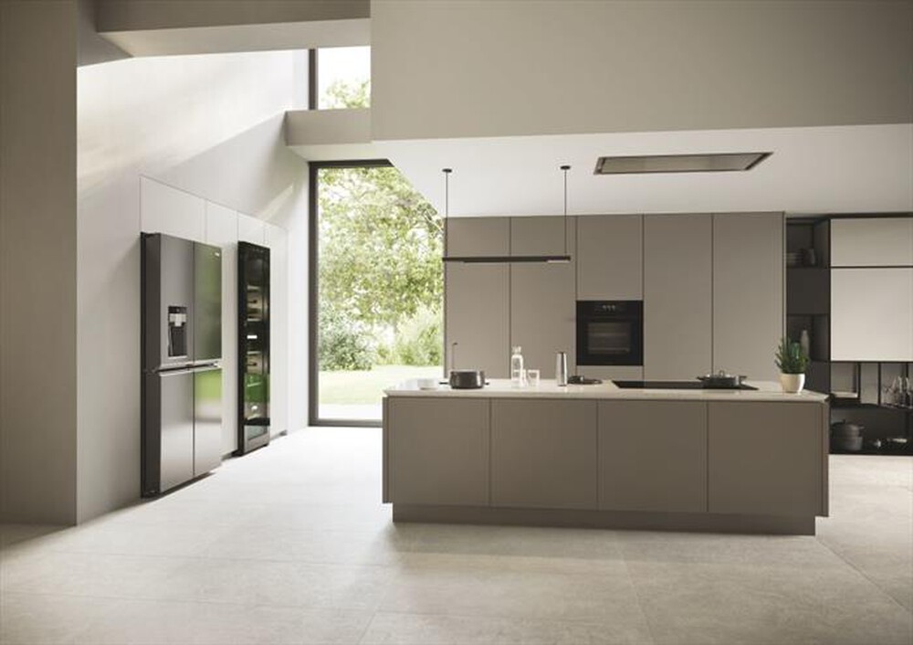 "HAIER - Frigorifero side by side HCR7918EIMP ClasseE 601lt-Platino, Acciaio inossidabile"