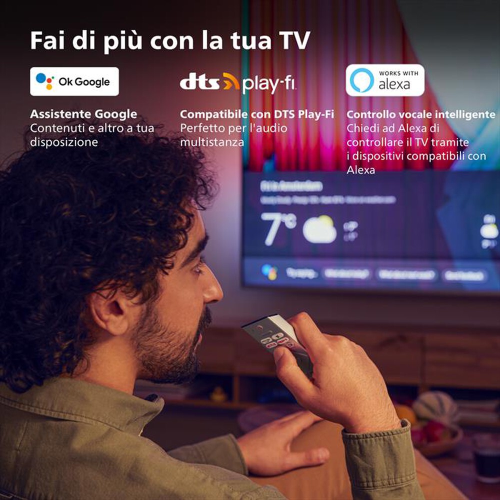 Immagine del prodotto PHILIPS - Ambilight Smart TV LED UHD 4K 55" 55PUS8857/12-Silver
