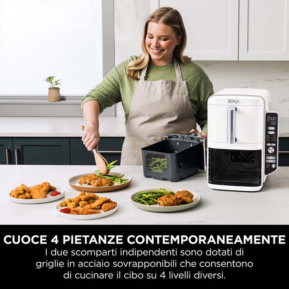 "NINJA - FRIGGITRICE ARIA DOUBLESTACK 9,5 L SL400EUWH-Bianco"