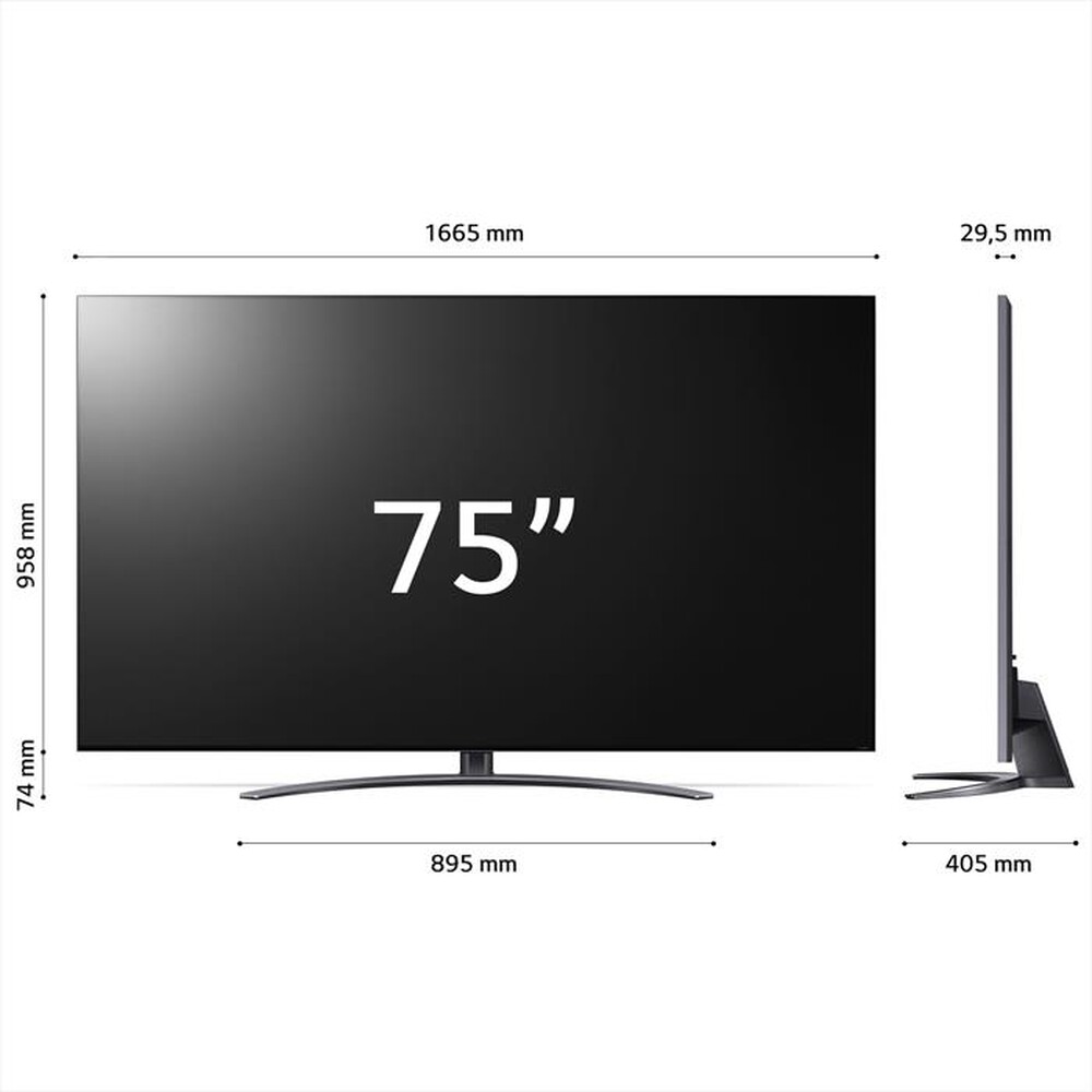 Immagine del prodotto LG - Smart TV MINI LED UHD 4K 75" 75QNED916QE-Argento