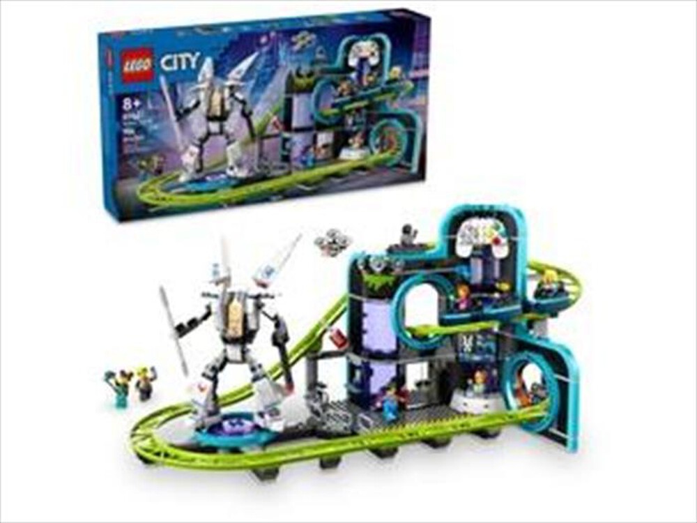 "LEGO - MONTAGNE RUSSE DI ROBOT WORLD - 60421-Multicolore"