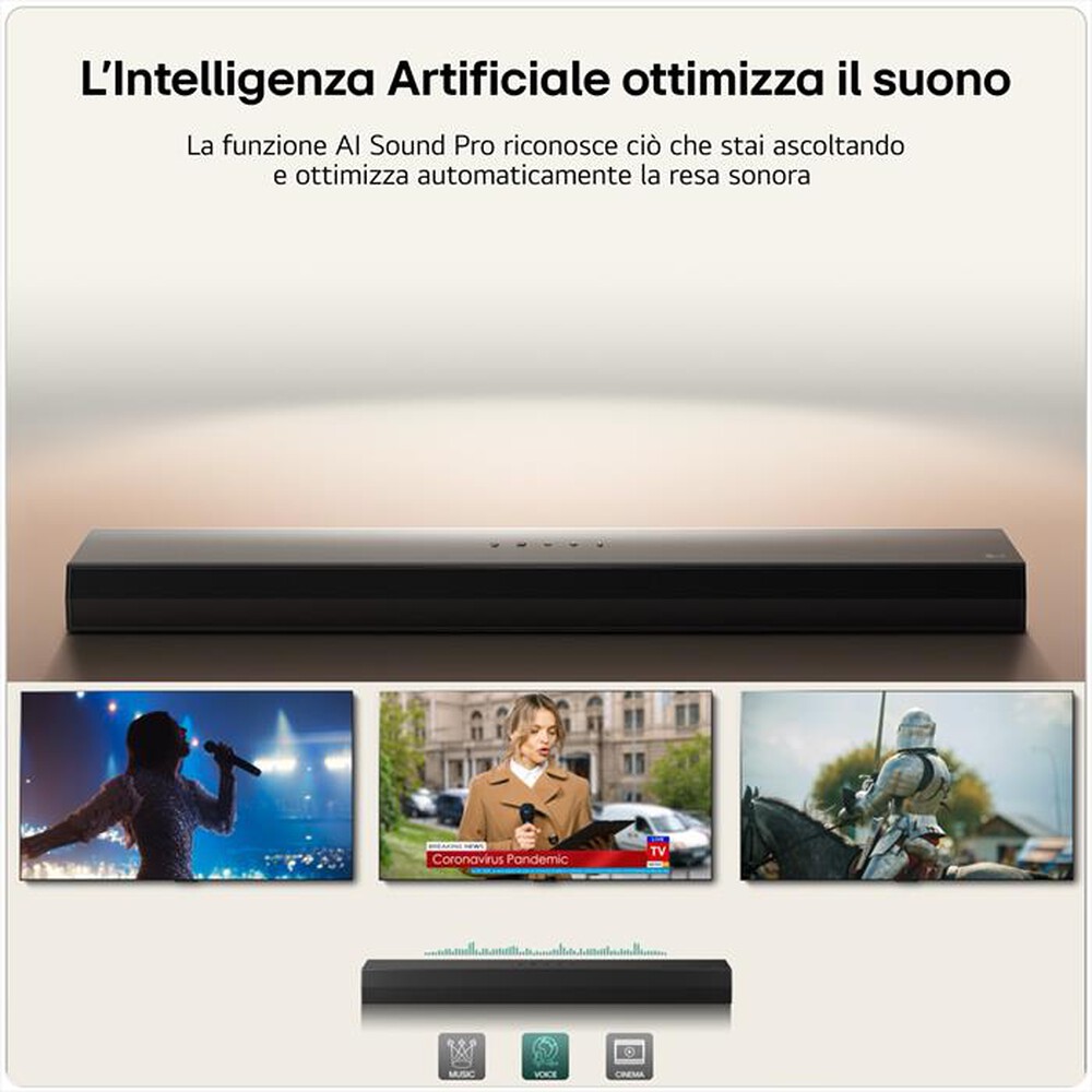 Immagine del prodotto LG - Soundbar 2.1 canali S30A-Black