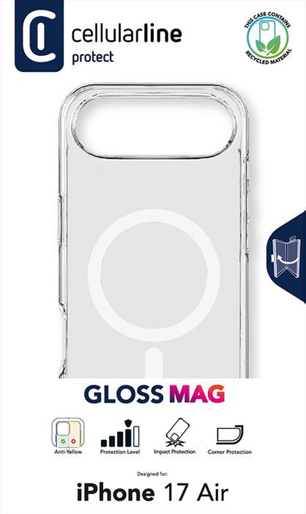 Immagine del prodotto CELLULARLINE - Custodia GLOSS MAG per IPHONE AIR-Trasparente