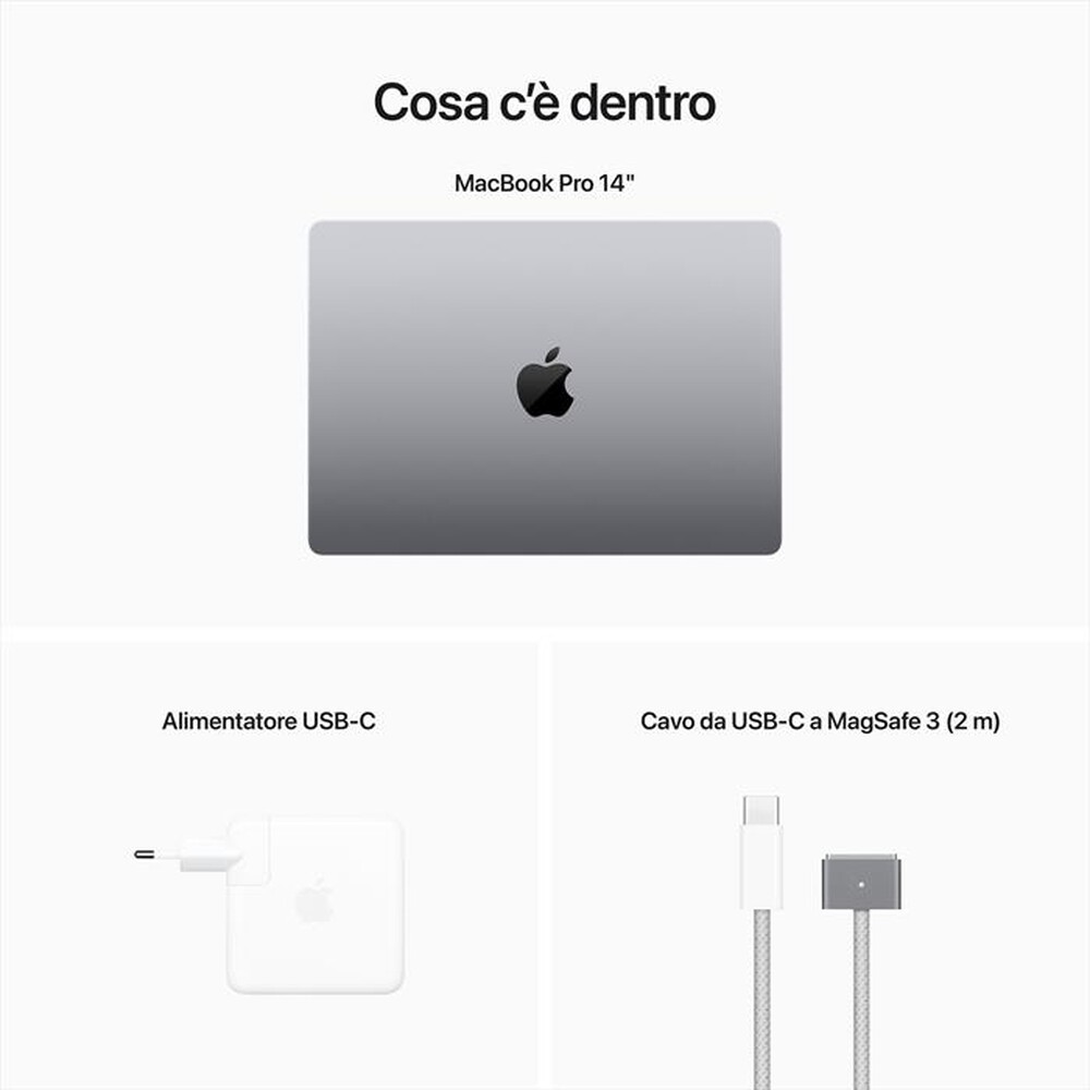 "APPLE - MacBook Pro 14\" M2 Pro core: 10 CPU 16 GPU 512GB-Grigio Siderale"