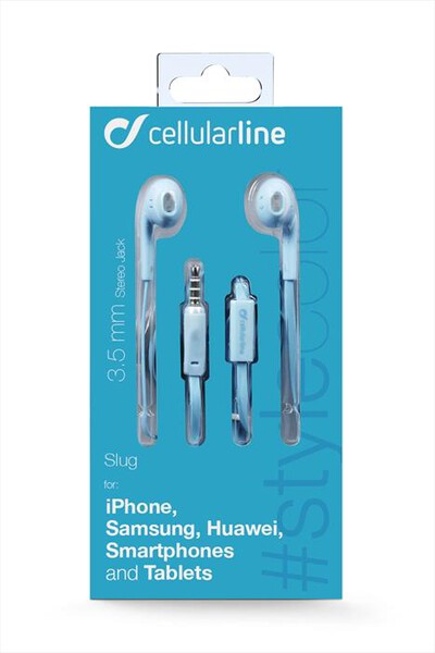 CELLULARLINE - SLUGSMARTB Auricolari con filo-Blu