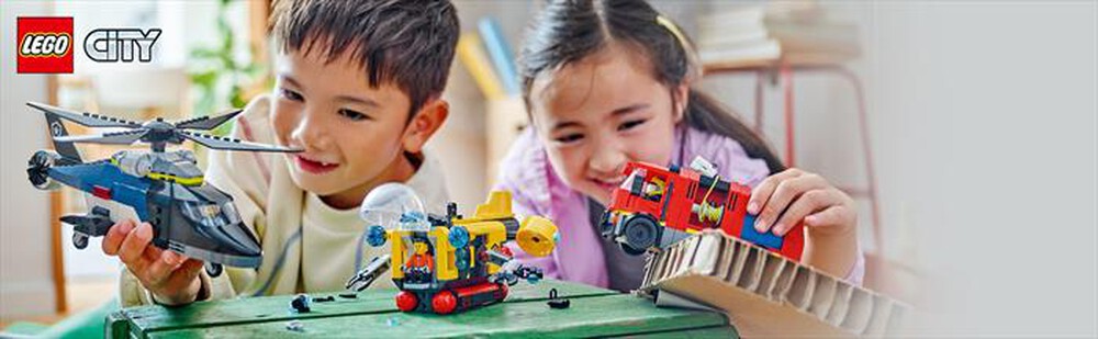 Immagine del prodotto LEGO - CITY Elicottero, autopompa e sottomarino 60462