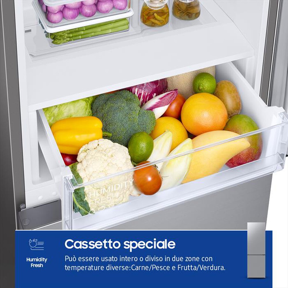 "SAMSUNG - Frigorifero combinato RB33B610ESA/EF ClasseE 344lt-SILVER INOX"