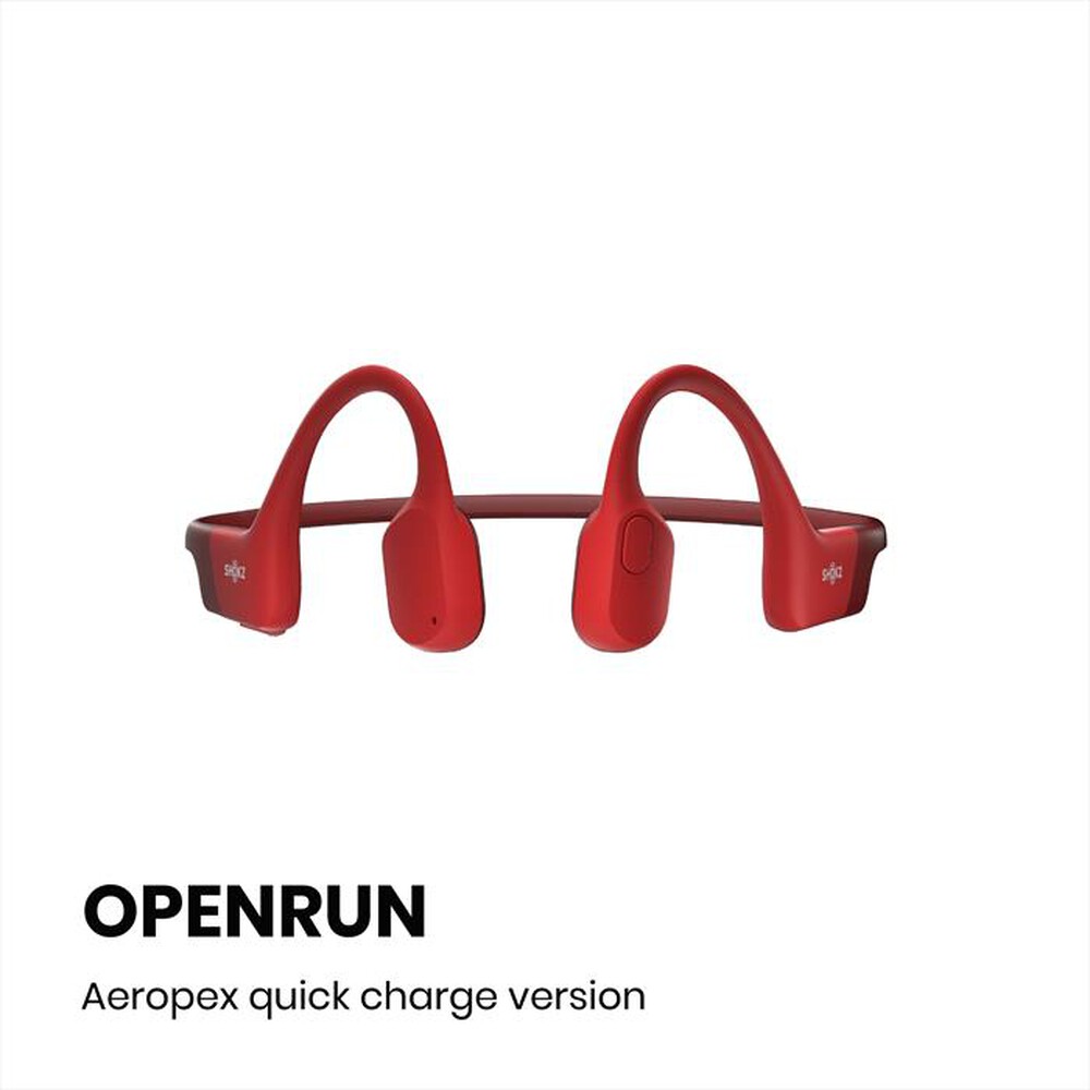 "SHOKZ - Auricolare Bluetooth OPENRUN-Red"