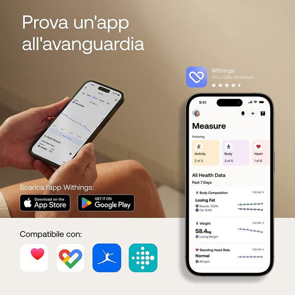 Immagine del prodotto WITHINGS - Pesa persone smart BODY COMP-WHITE