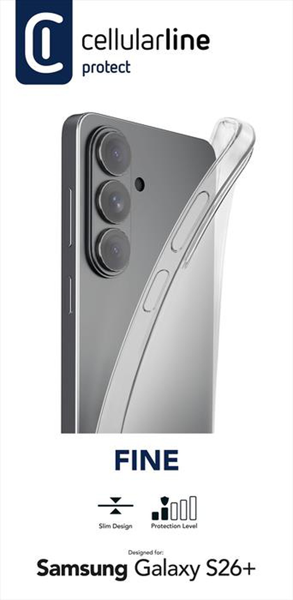 Immagine del prodotto CELLULARLINE - Cover FINE per Galaxy S26+-Trasparente