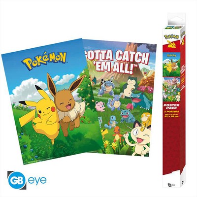 BIG BEN - POKEMON - SET 2 POSTER CHIBI 52X38 - AMBIENTI