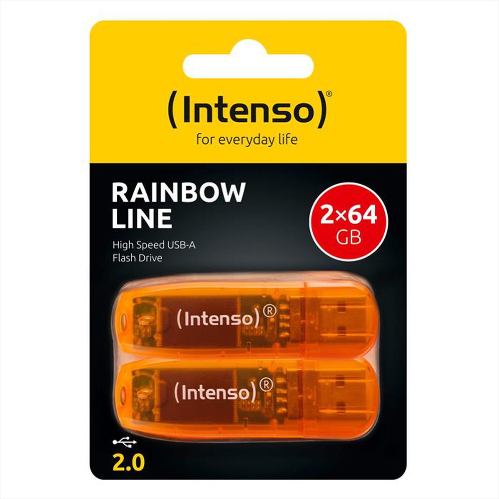 Immagine del prodotto INTENSO - CHIAVETTA USB RAINBOW 2X64GB-ARANCIONE