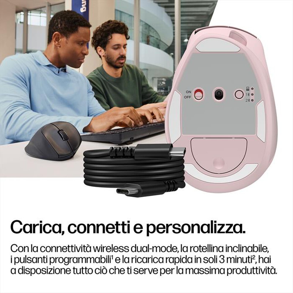 Immagine del prodotto HP - MOUSE ERGONOMICO TILT 720M-Pink