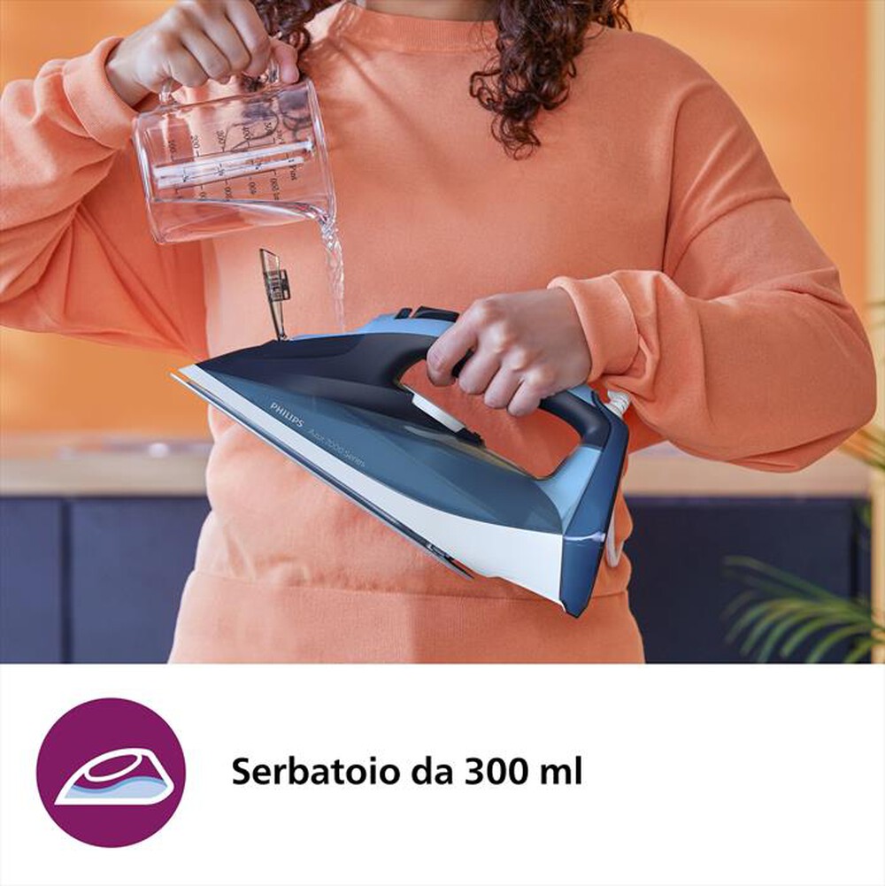 "PHILIPS - Ferro da stiro vapore AZUR SERIES 7000 DST7020/20-Blue"