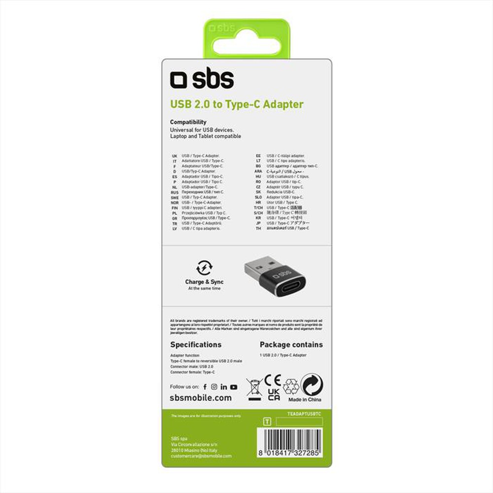 Immagine del prodotto SBS - TEADAPTUSBTC-Nero