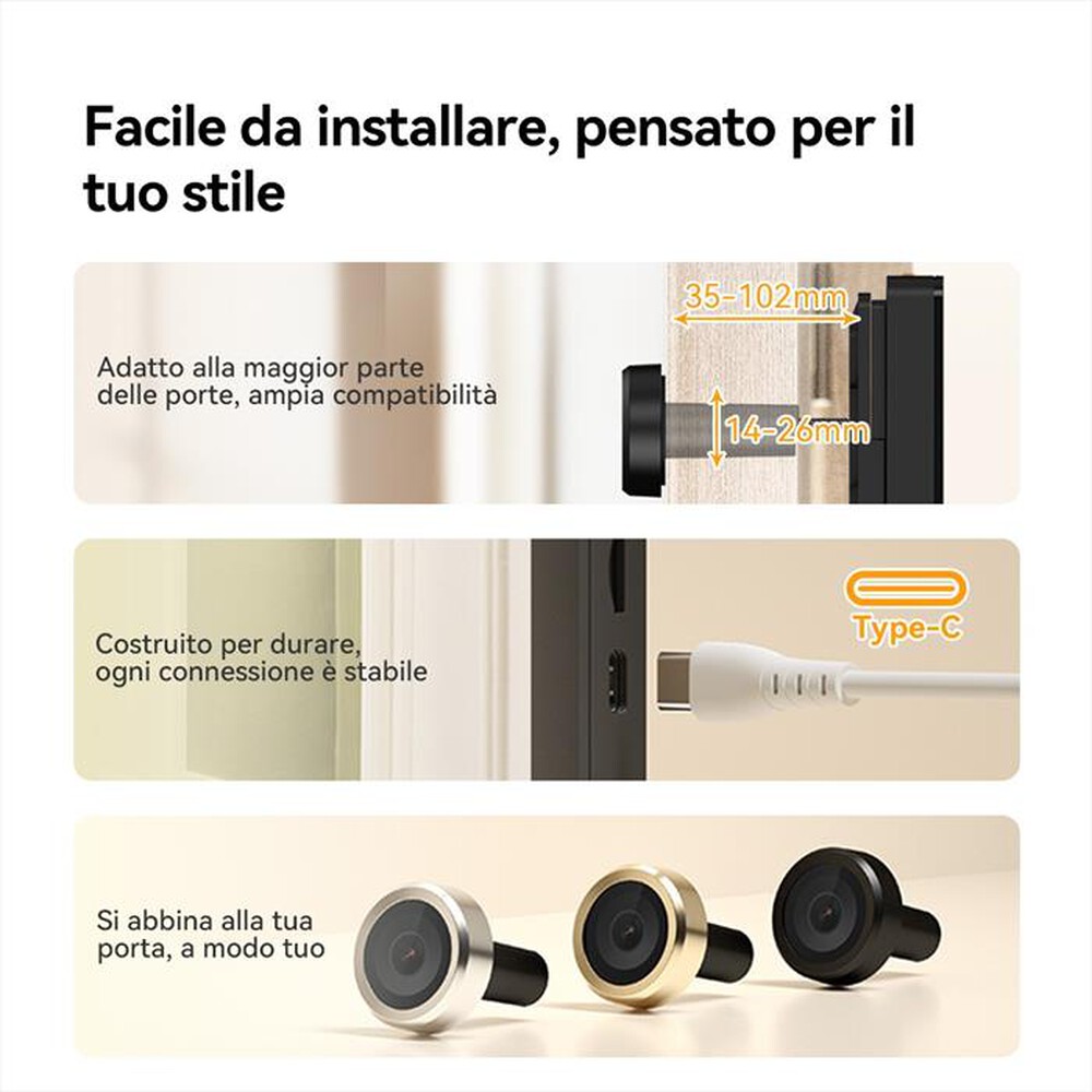 Immagine del prodotto IMOU - VIDEO SPIONCINO VD1-NERO