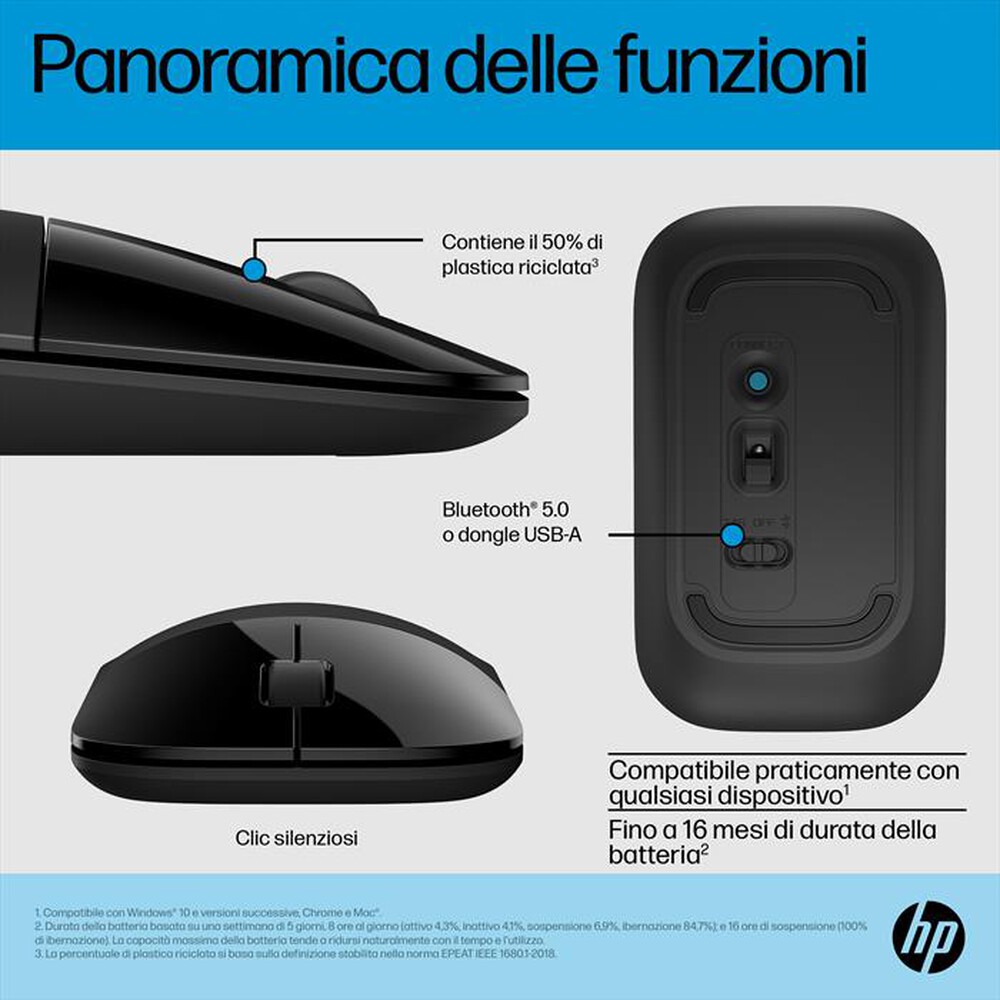 "HP - Z3700 DUAL MOUSE-Nero"