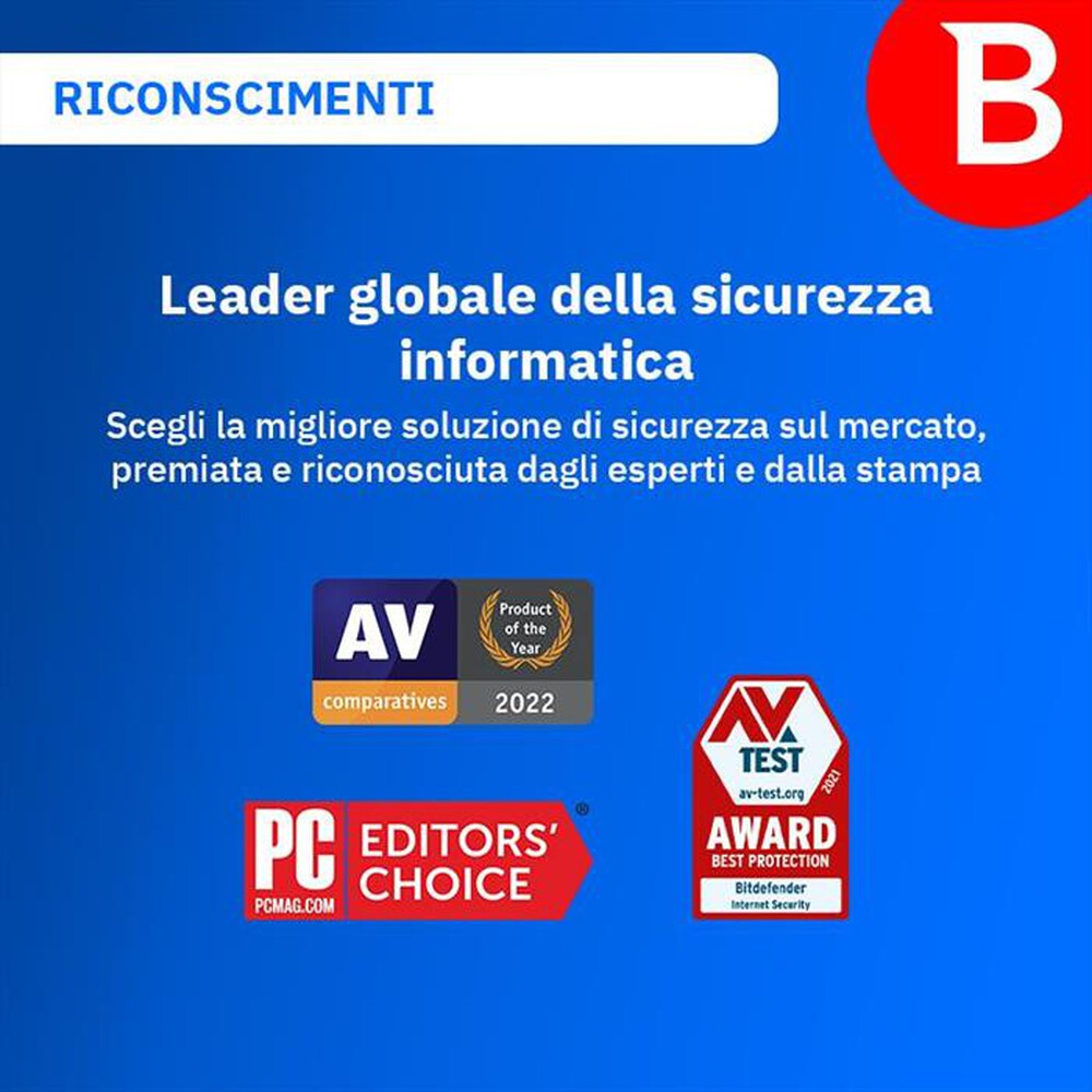 "BITDEFENDER - Antivirus Plus 2 Anni - 3 PC"