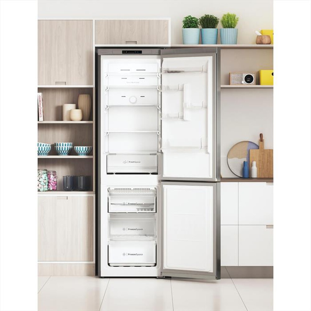 "INDESIT - Frigorifero combinato PUSH&GO INFC9 TI22X Classe E-Stainless steel"
