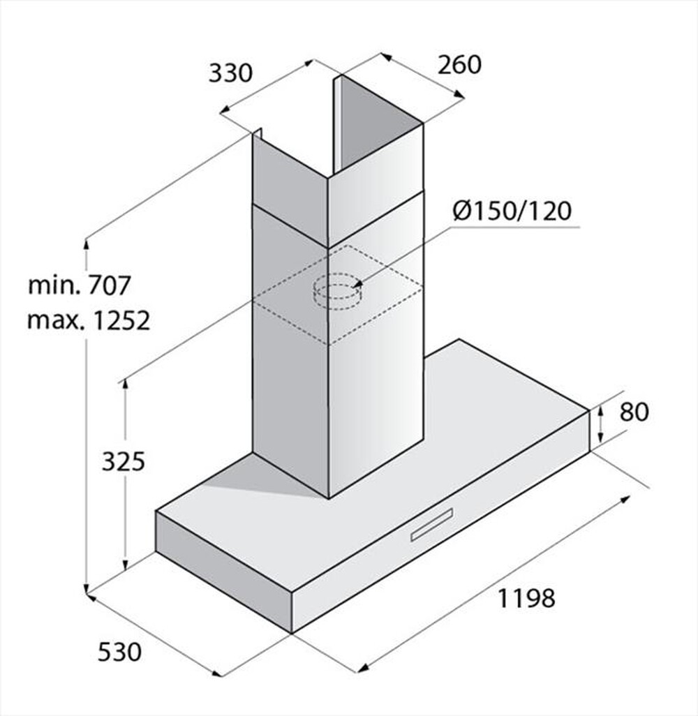 Immagine del prodotto ASKO - Cappa decorativa a parete CW 41236 S-Inox