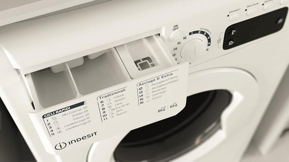 "INDESIT - Lavasciuga EWDE 861483 W IT N 8/6 Kg Classe C"